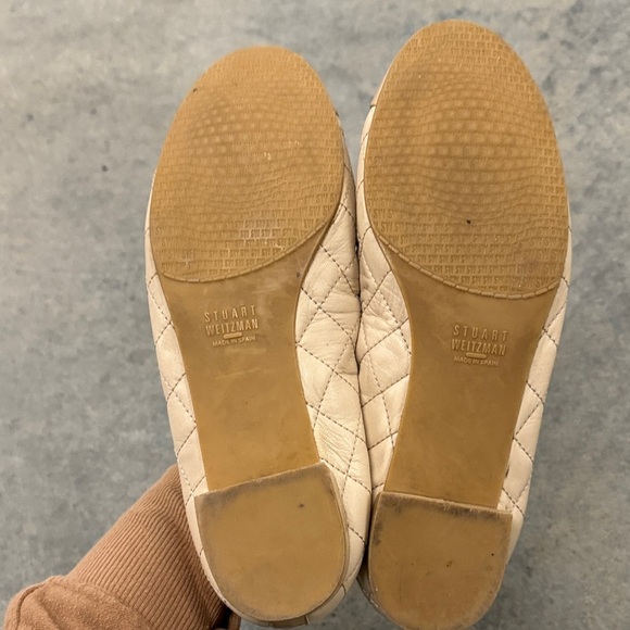 Stuart Weitzman Tan Quilted Flats - Picture 4 of 6